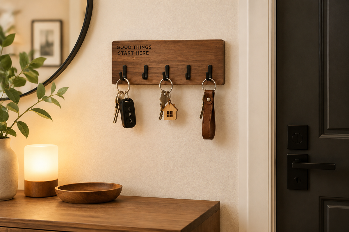 Wall-Mounted Key Holders & Entryway Organization